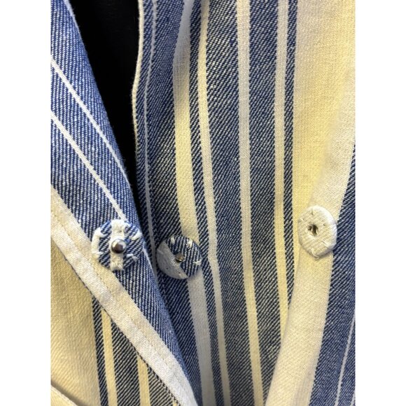 Elevenses Anthropologie NWT Striped Blue & White Jacket XS - Picture 8 of 12